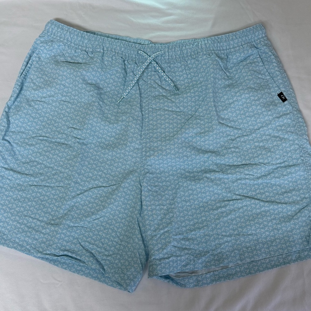 Stylish Blue Swim Trunks for Men Fish Hippie Co.